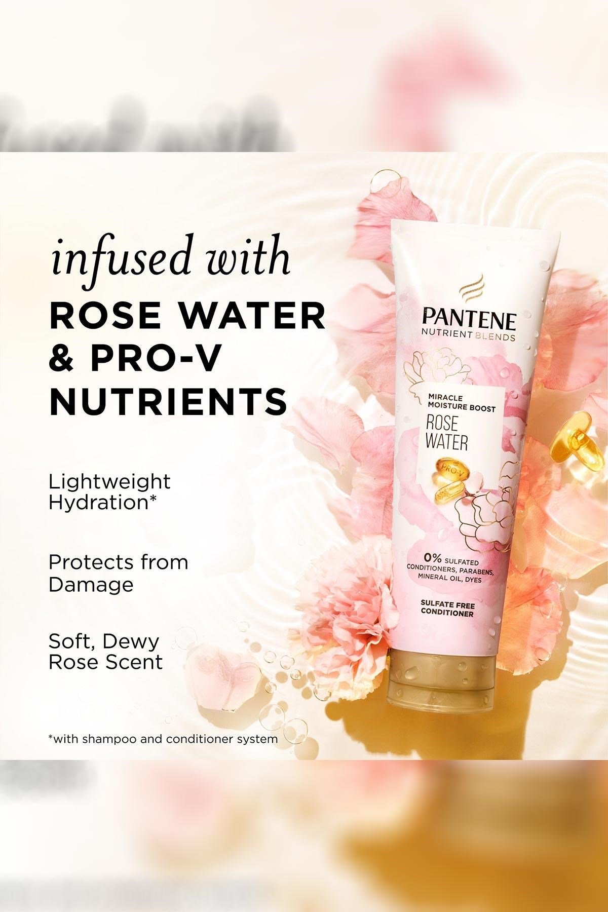 Pantene Rose Water Nemlendirici Sülfatsız Şampuan ve Saç Kremi Seti