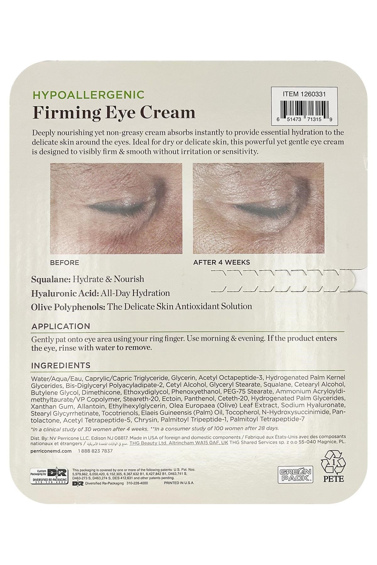 Perricone MD Hypoallergenic Sıkılaştırıcı Göz Kremi 15ML