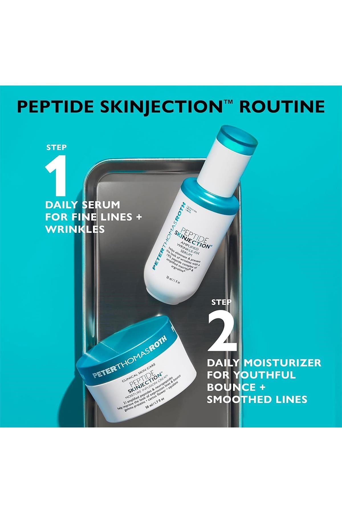 Peter Thomas Roth Peptide Skinjection Yaşlanma Karşıtı ve Nemlendirici Cilt Bakım Seti 2 Parça