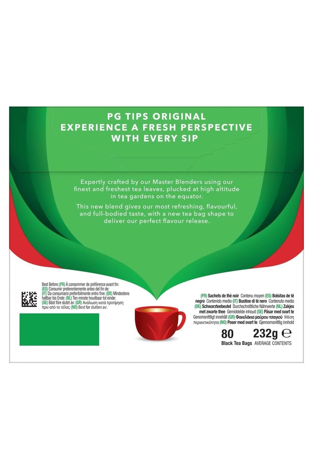 PG Tips Original Klasik Bardak Poşet Siyah Çay 80 Adet