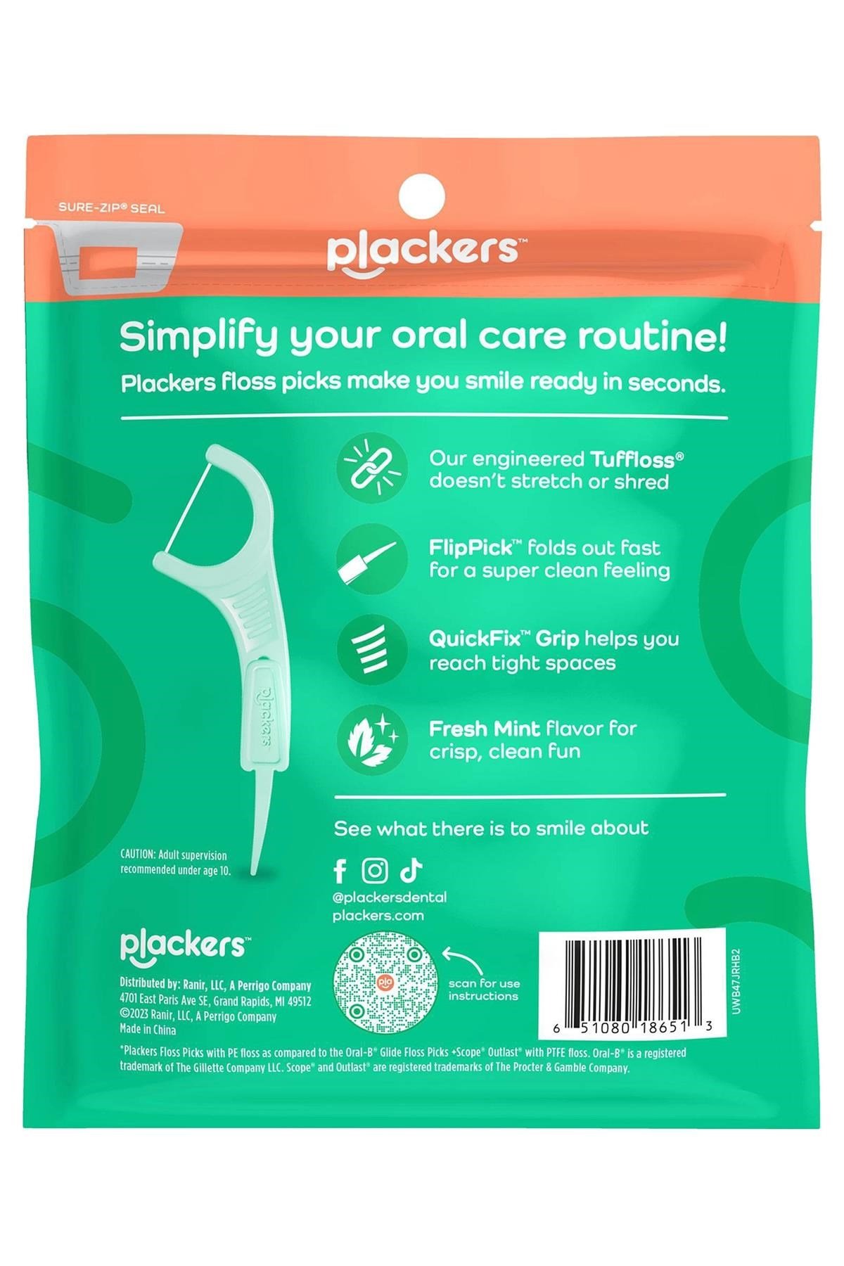 Plackers Micro Line Çatal Diş İpi Kürdanlı 150 Adet