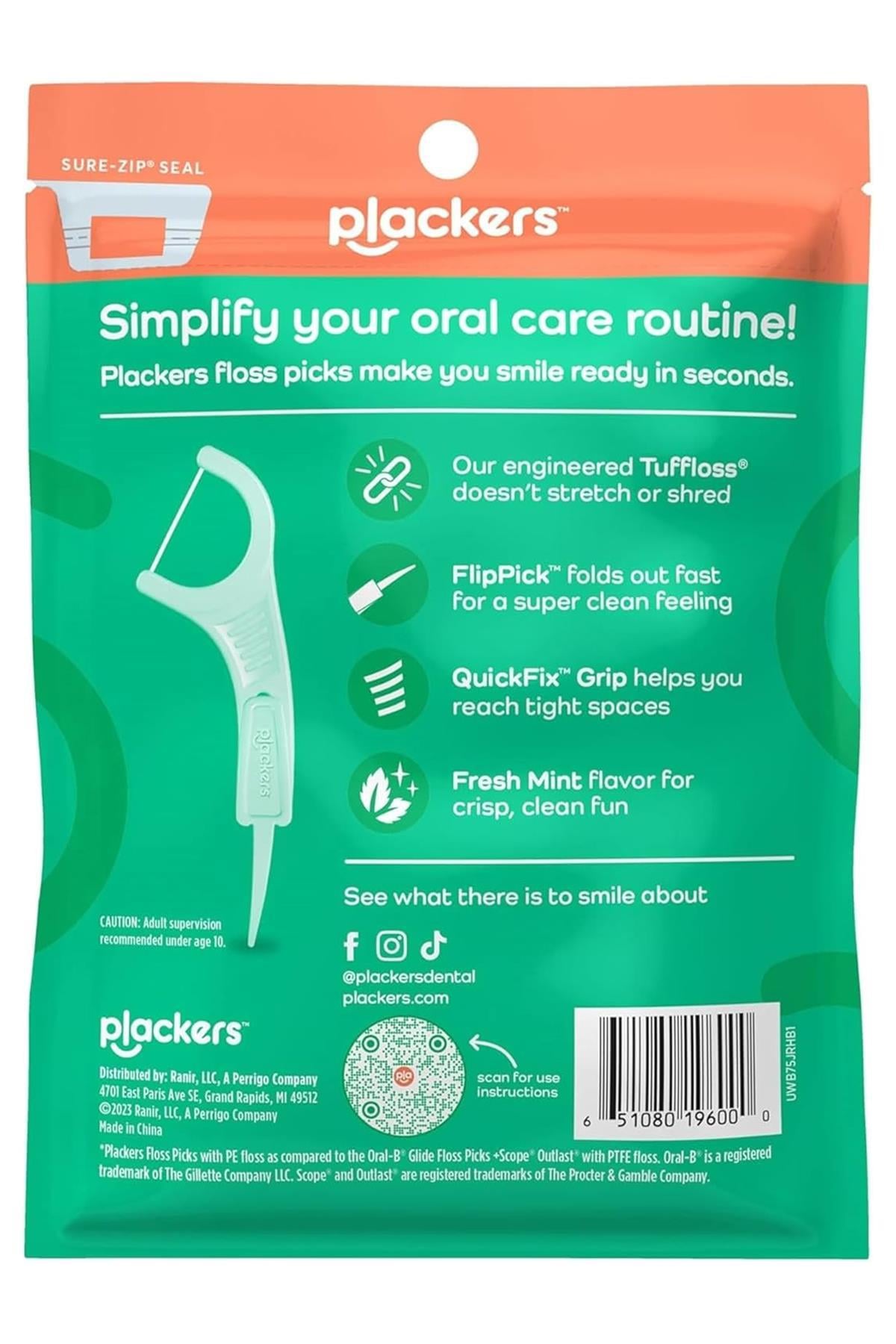Plackers Micro Line Çatal Diş İpi Kürdanlı 90 Adet