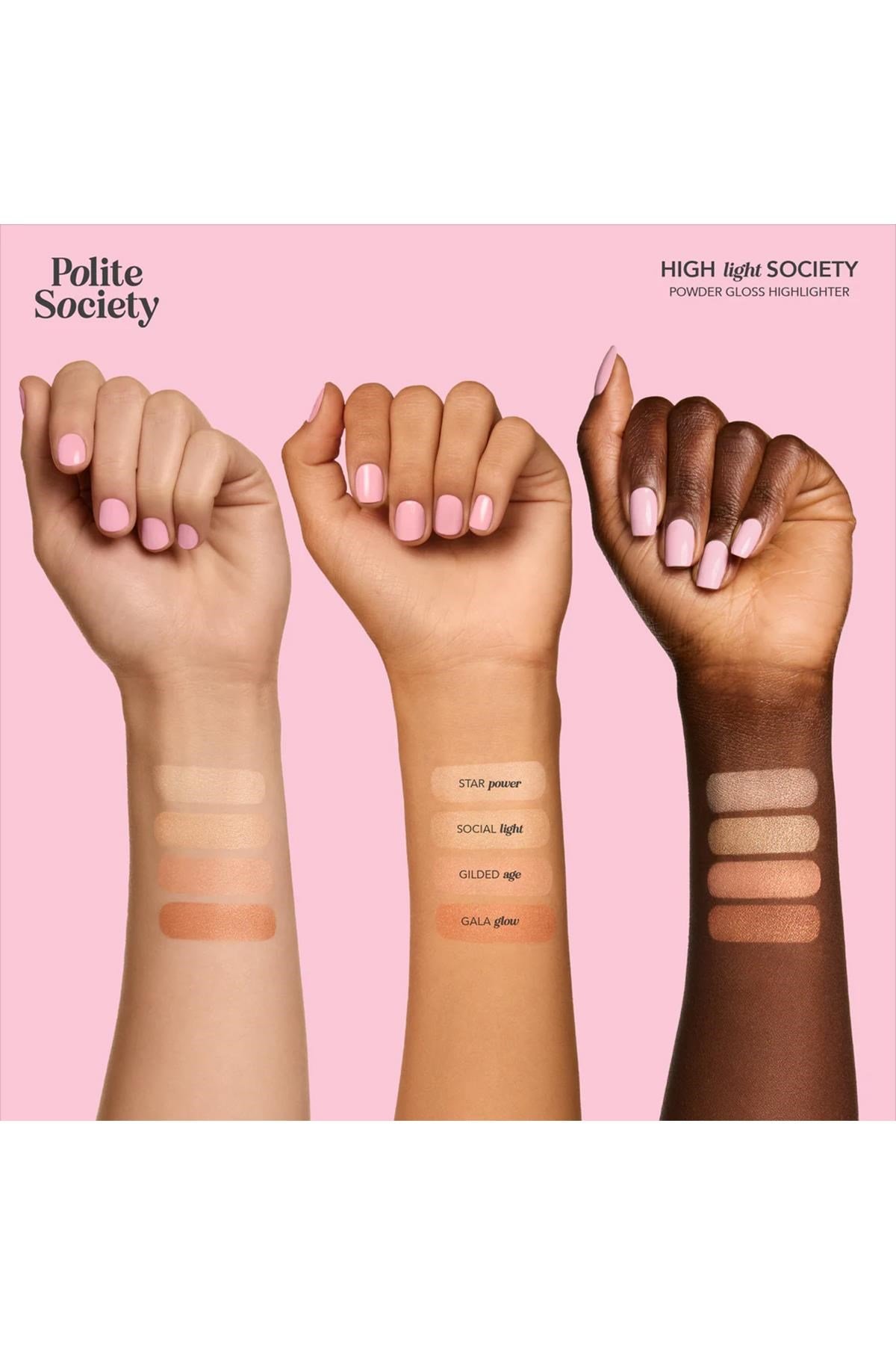 Polite Society Highlight Society Işıltılı Pudra Aydınlatıcı Gilded Age 2.8GR