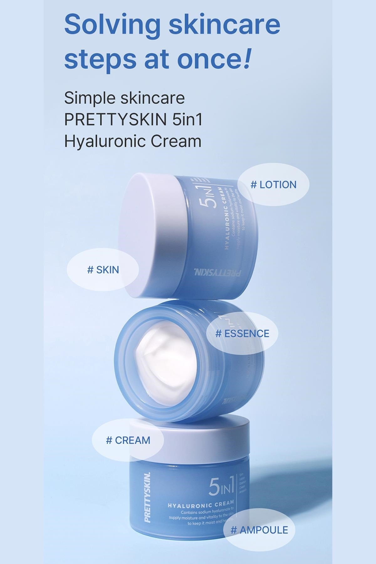 PrettySkin 5in1 Hyaluronic Nemlendirici Yüz Kremi 50ML