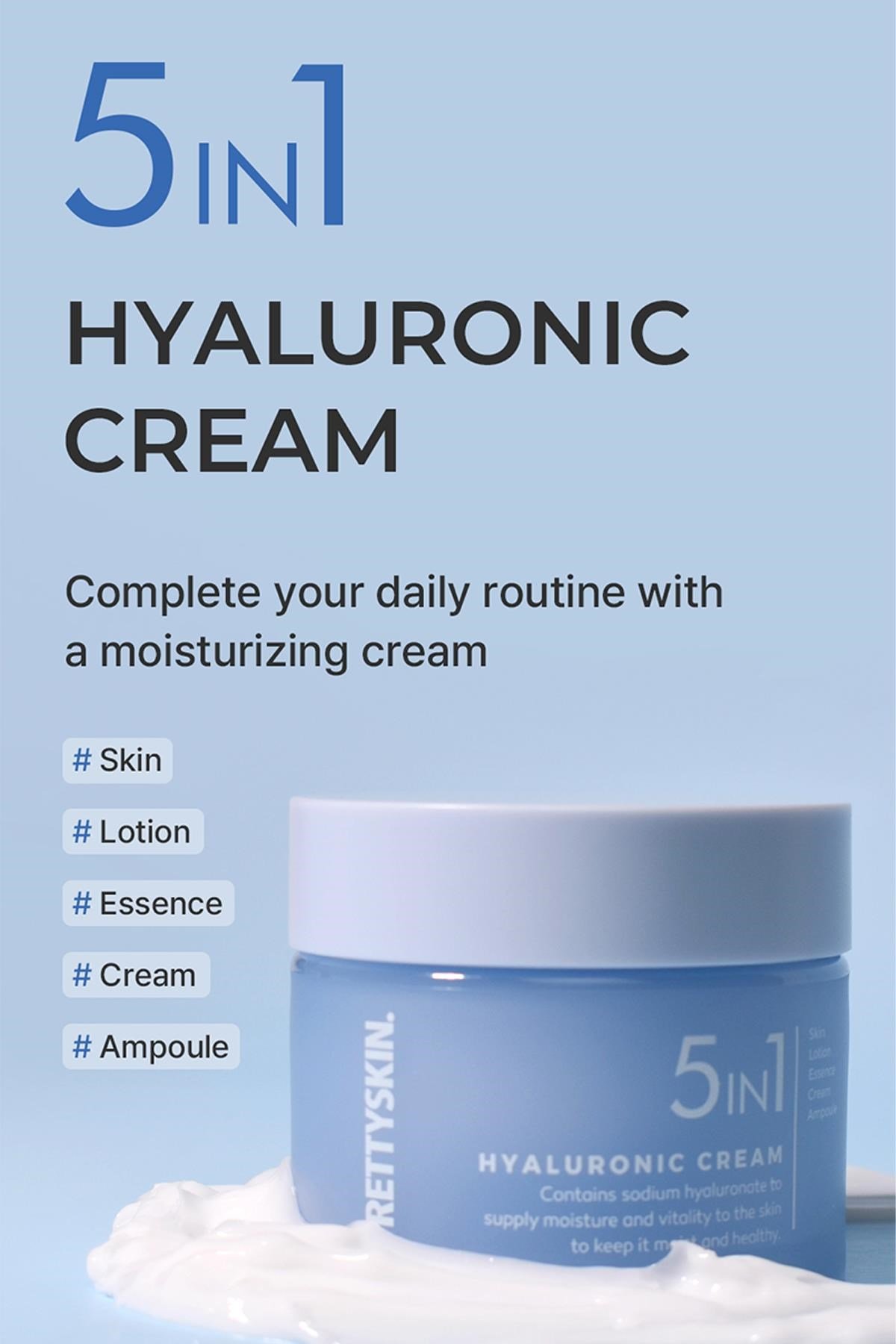 PrettySkin 5in1 Hyaluronic Nemlendirici Yüz Kremi 50ML
