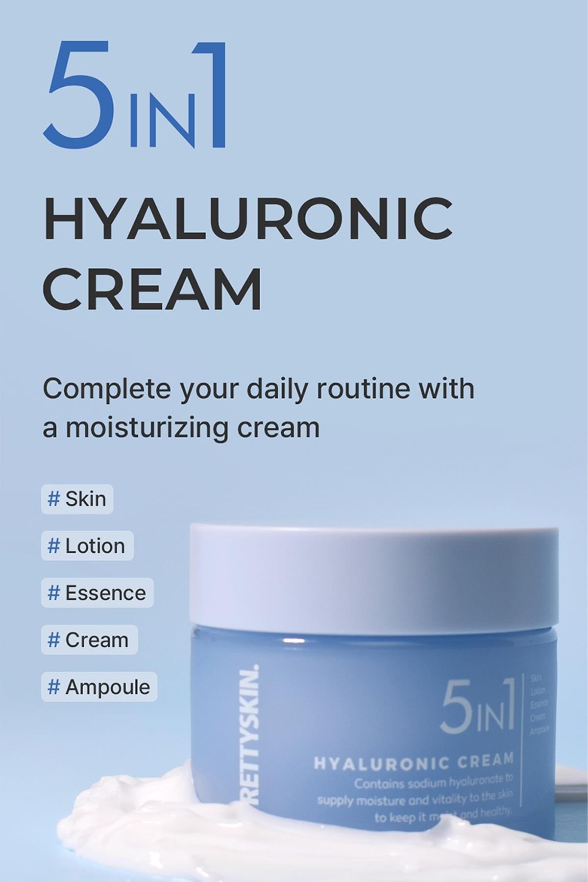 PrettySkin 5in1 Hyaluronic Nemlendirici Yüz Kremi 50ML