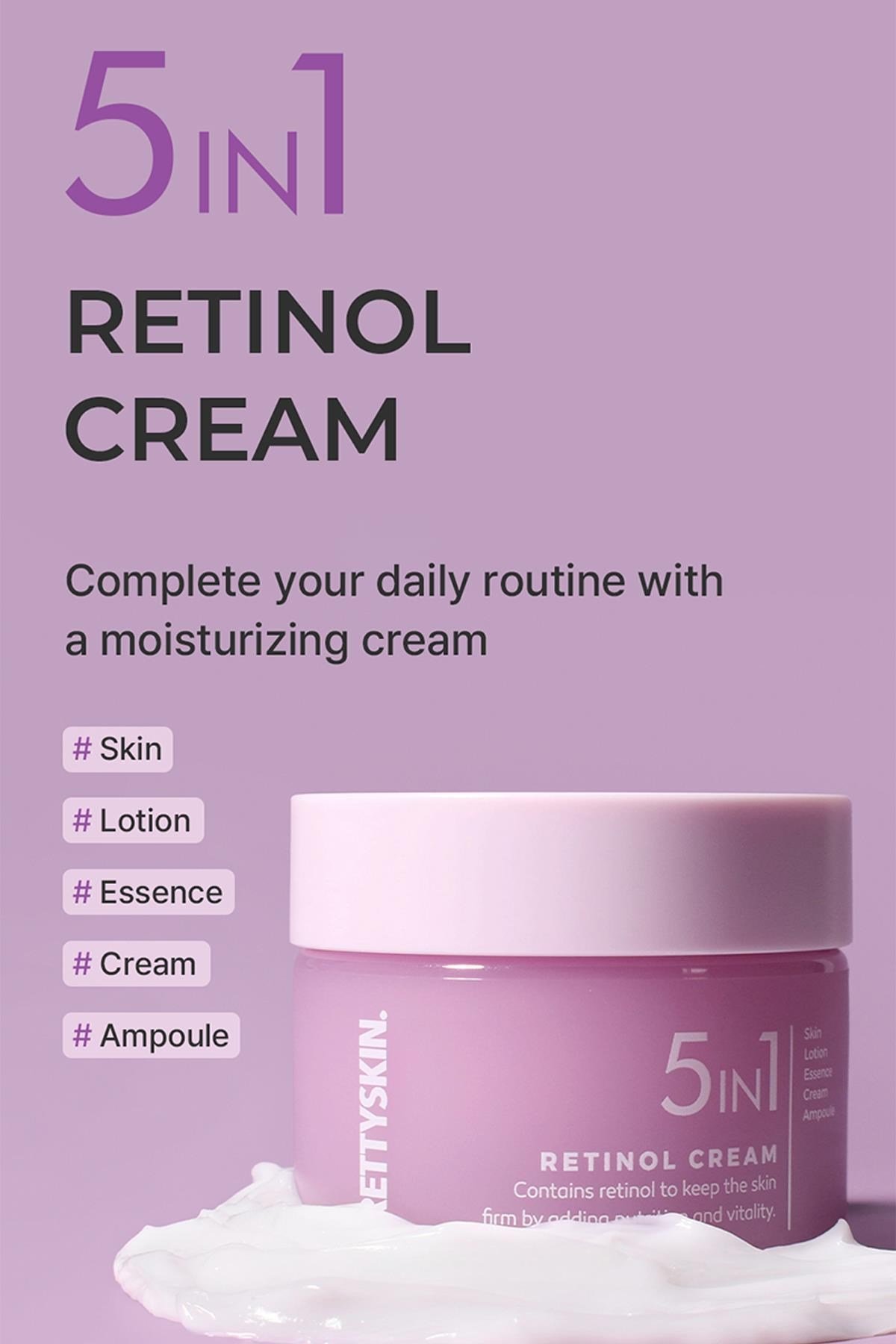 PrettySkin 5in1 Retinol Nemlendirici Yüz Kremi 50ML