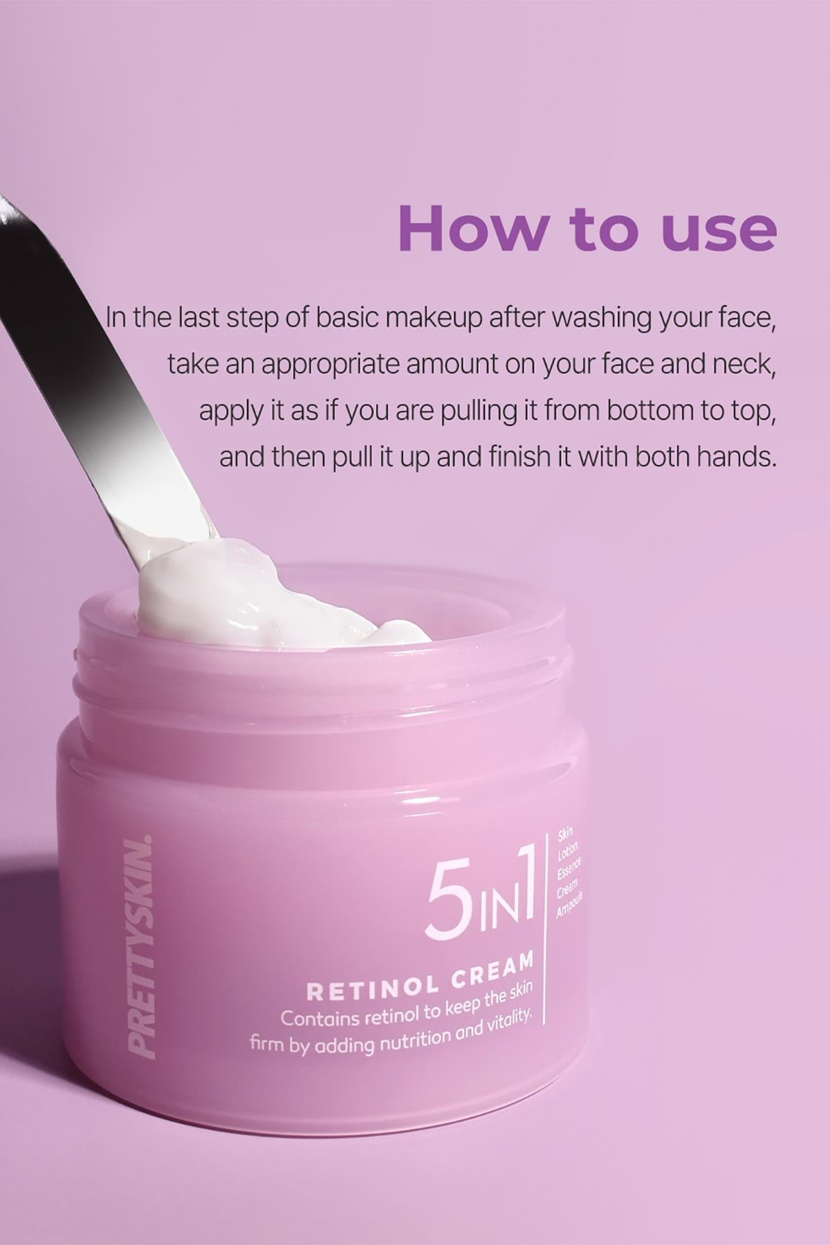 PrettySkin 5in1 Retinol Nemlendirici Yüz Kremi 50ML
