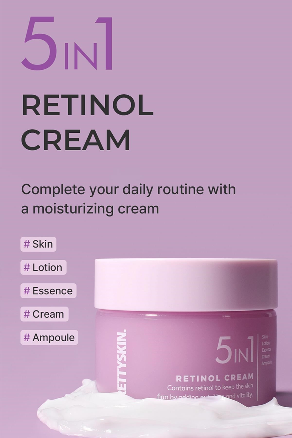 PrettySkin 5in1 Retinol Nemlendirici Yüz Kremi 50ML