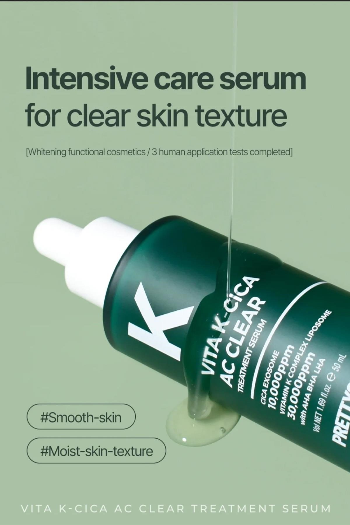 PrettySkin Vita K-Cica Cilt Yenileyici Yüz Serumu 50ML