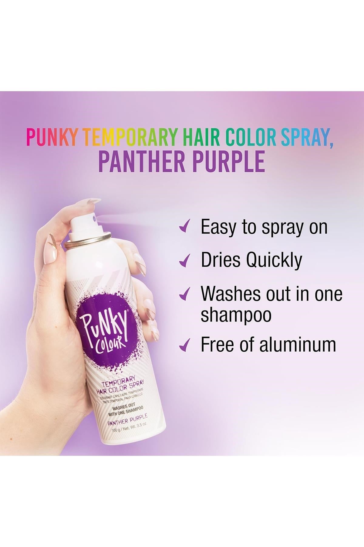 Punky Colour Geçici Renklendirici Saç Spreyi Panther Purple 100GR