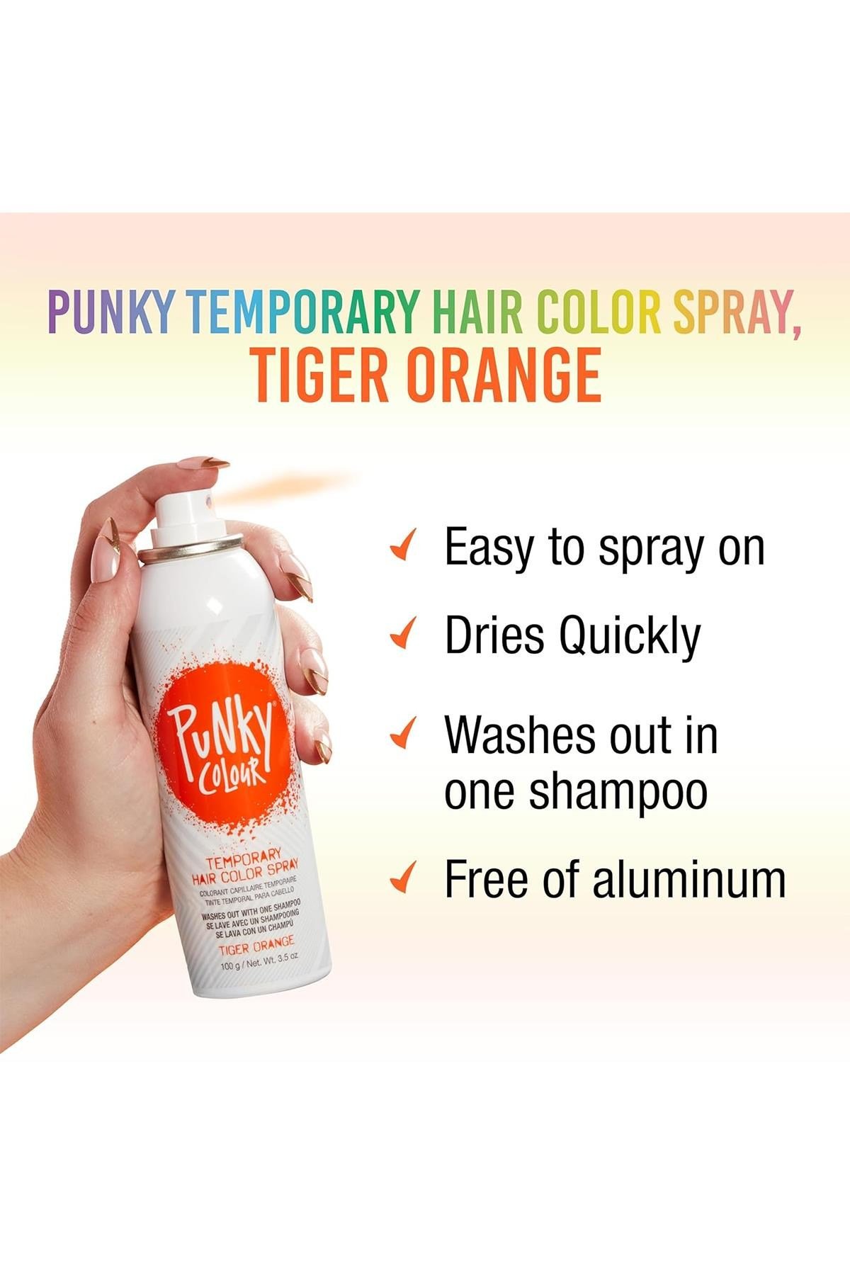 Punky Colour Geçici Renklendirici Saç Spreyi Tiger Orange 100GR