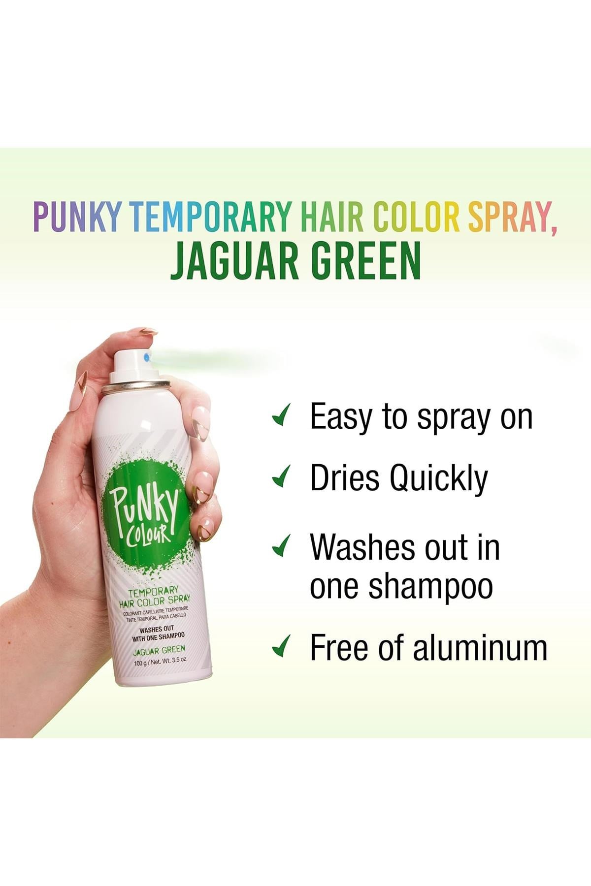 Punky Colour Geçici Renklendirici Saç Spreyi Jaguar Green 100GR