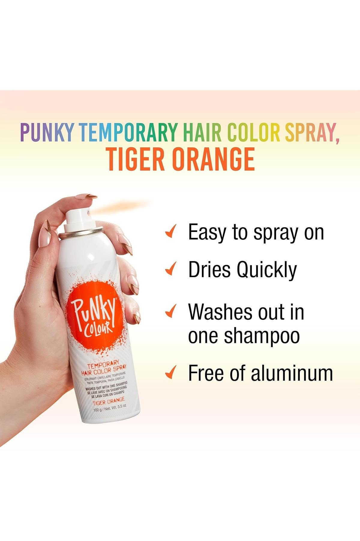 Punky Colour Geçici Renklendirici Saç Spreyi Tiger Orange 100GR