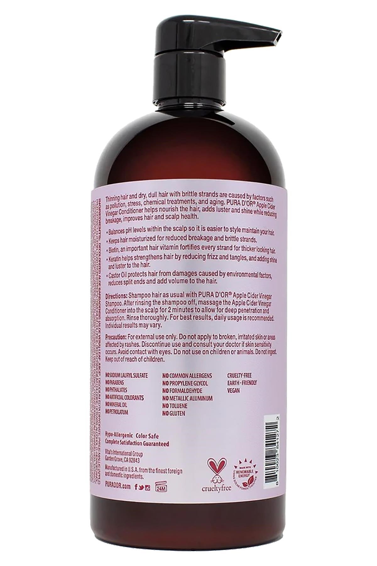 Pura D'or Apple Cider Vinegar Thin2Thick Saç Kremi 709ML
