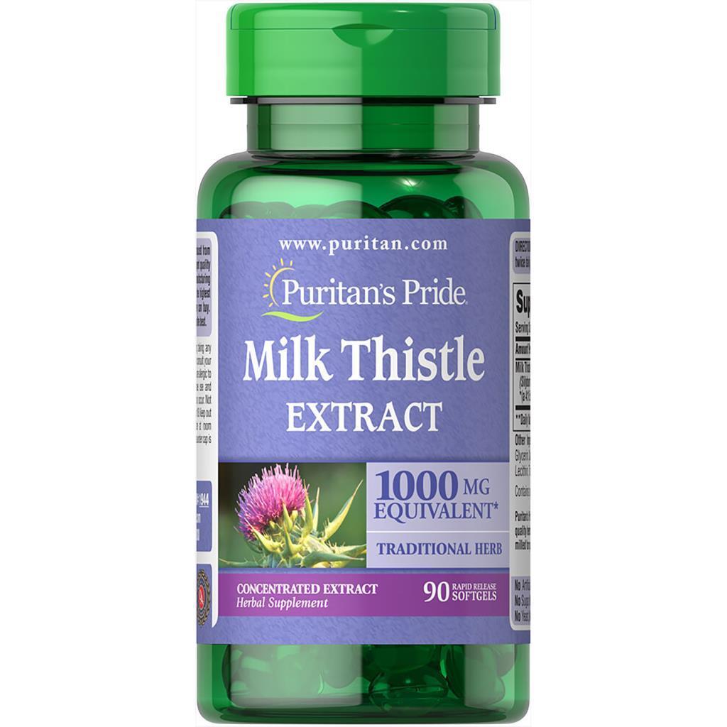 Puritans Pride Milk Thistle Extract 1000 mg 90 Softgels