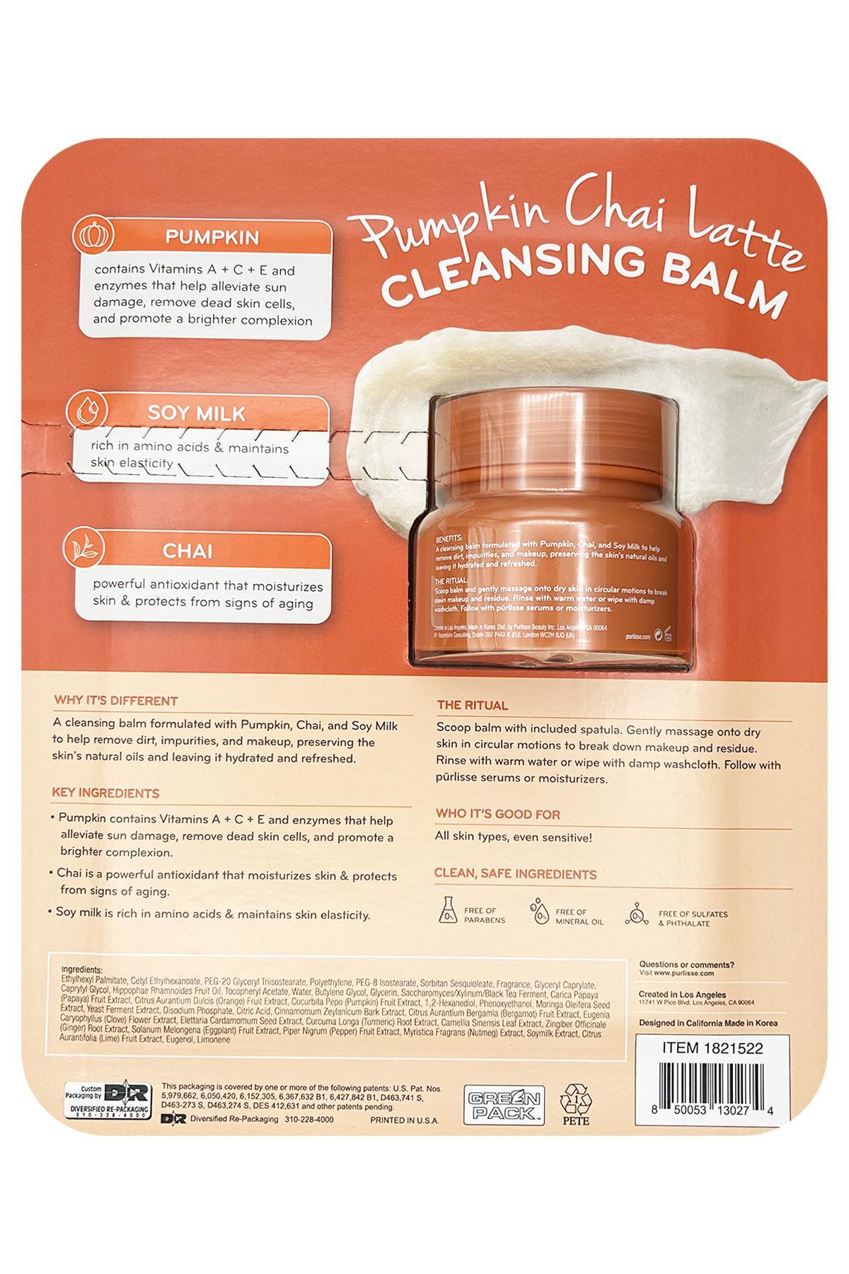 Purlisse Balkabağı ve Chai Özlü Temizleme Balmı 100ML + 12ML