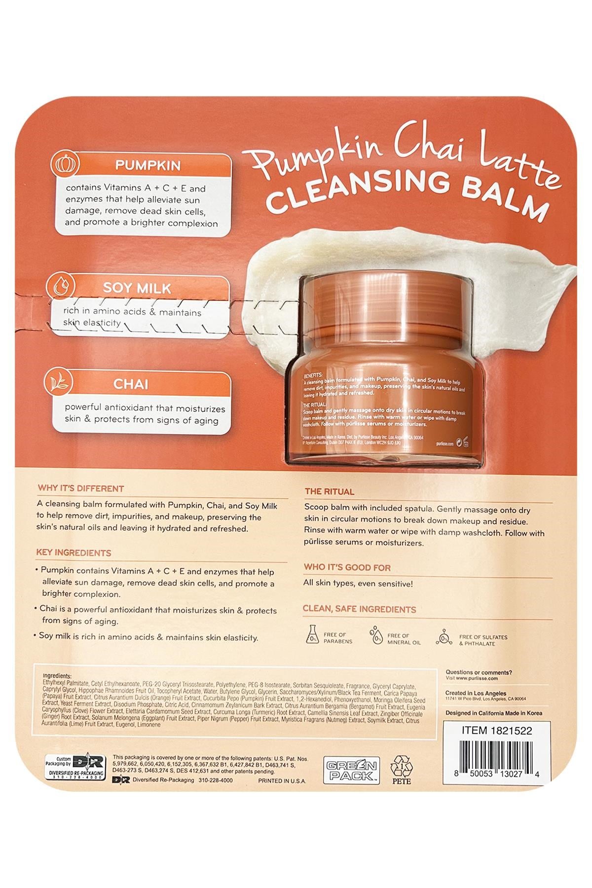 Purlisse Balkabağı ve Chai Özlü Temizleme Balmı 100ML + 12ML