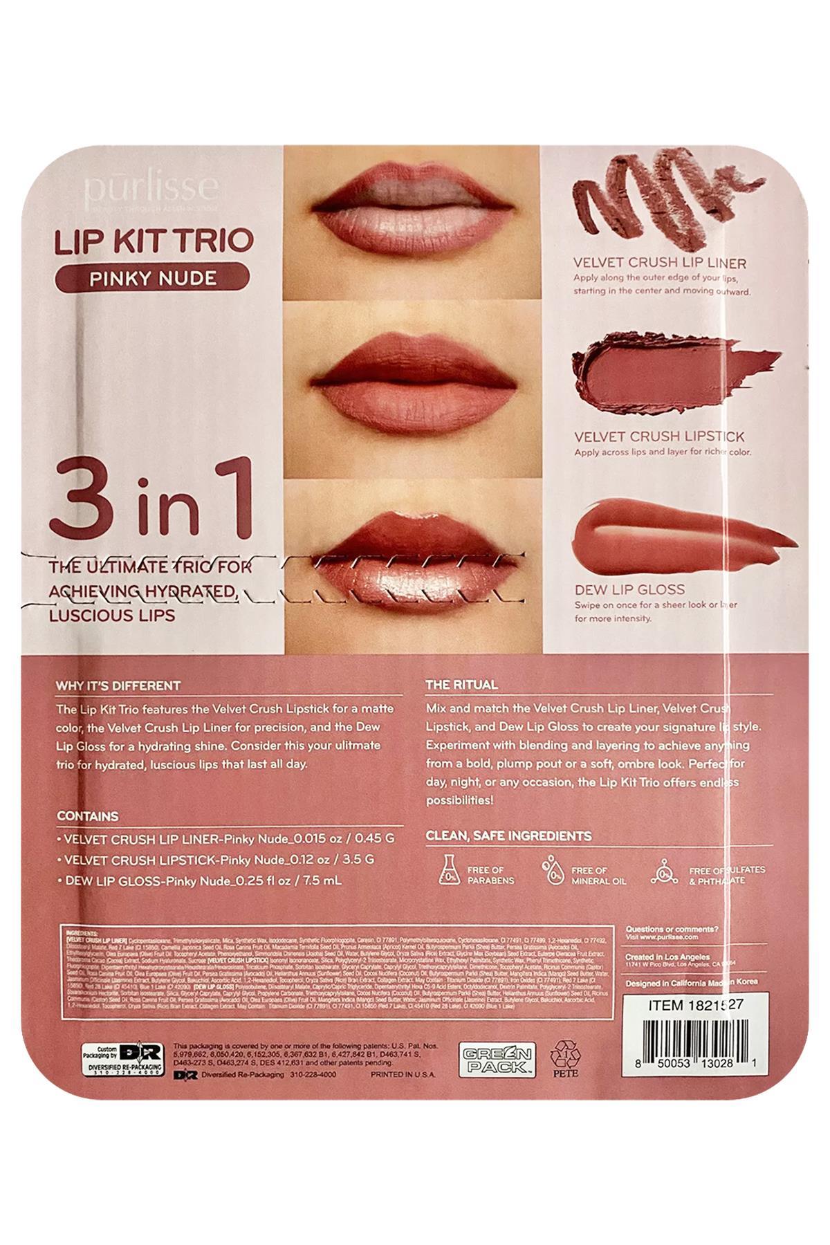 Purlisse Pinky Nude Üçlü Dudak Bakım Seti