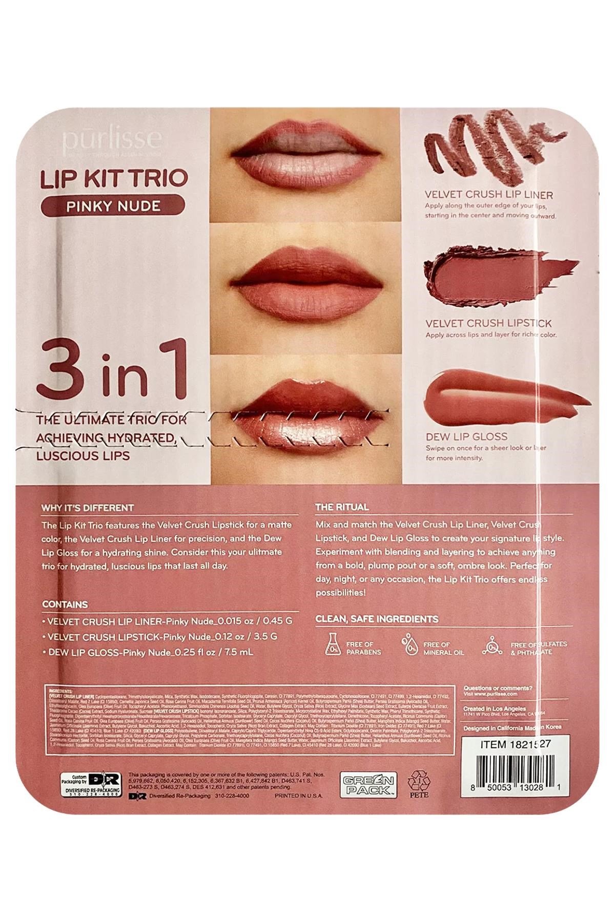 Purlisse Pinky Nude Üçlü Dudak Bakım Seti