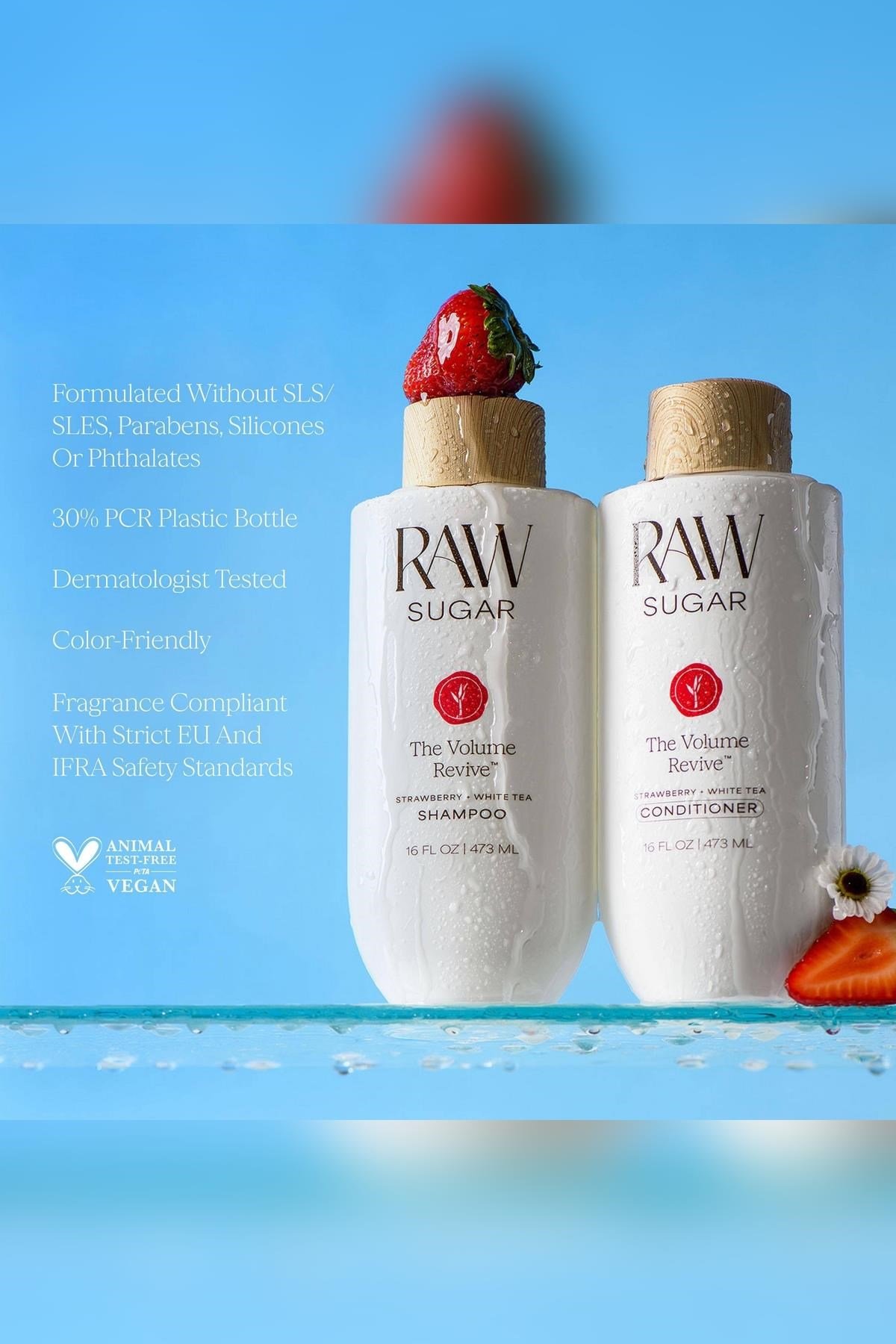 Raw Sugar The Volume Revive Strawberry + White Tea Hacimlendirici Şampuan 473ML