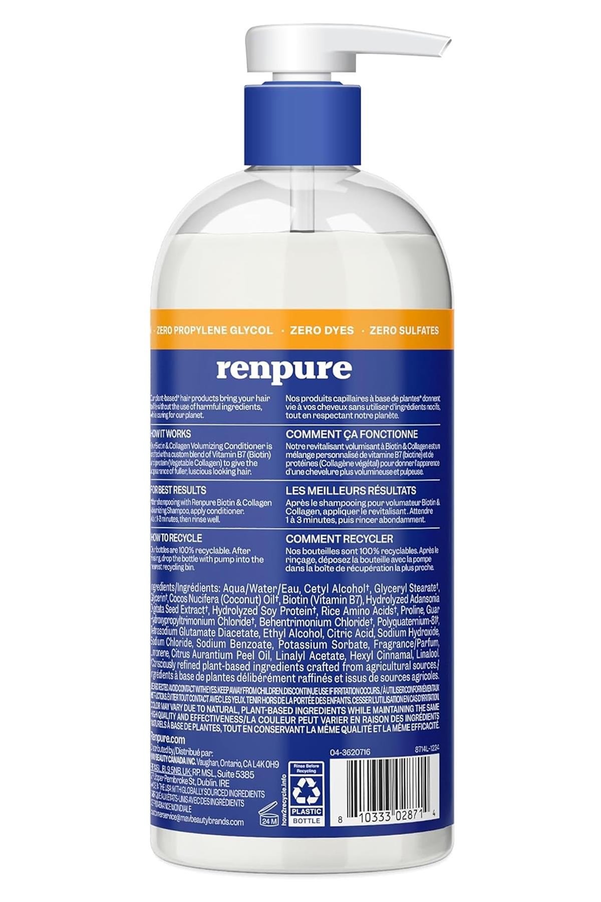 Renpure Biotin ve Kolajen Hacimlendirici Saç Kremi 710ML