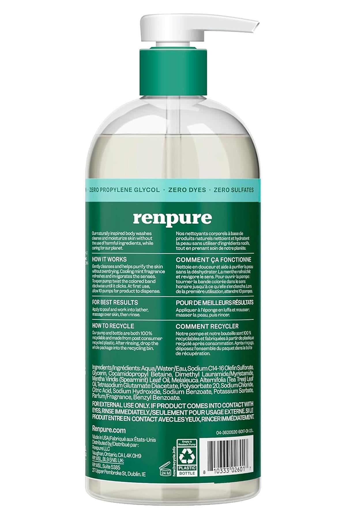 Renpure Çay Ağacı ve Nane Arındırıcı Duş Jeli 710ML