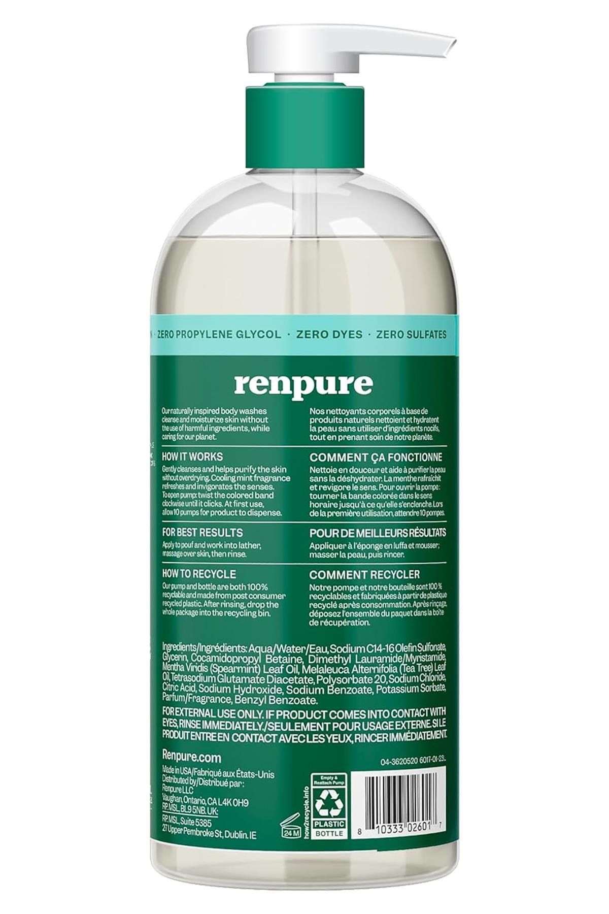 Renpure Çay Ağacı ve Nane Arındırıcı Duş Jeli 710ML