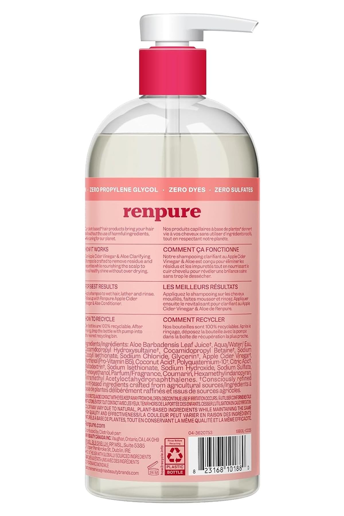 Renpure Elma Sirkesi ve Aloe Vera Arındırıcı Şampuan 710ML