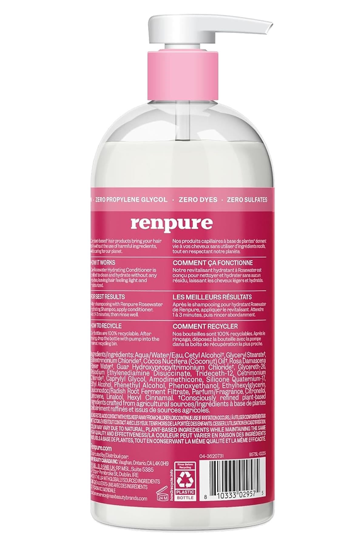Renpure Gül Suyu ve Vitamin B Nemlendirici Saç Kremi 710ML