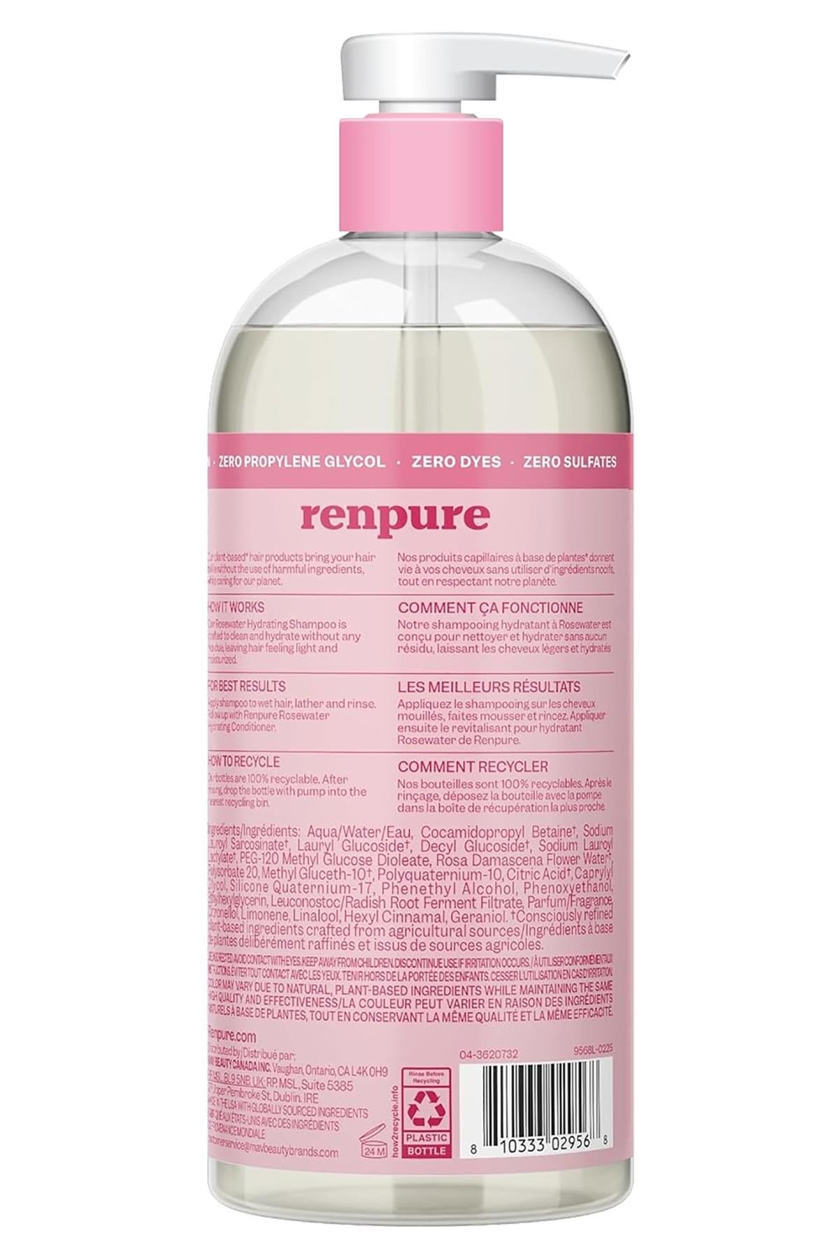 Renpure Gül Suyu ve Vitamin B Nemlendirici Şampuan 710ML