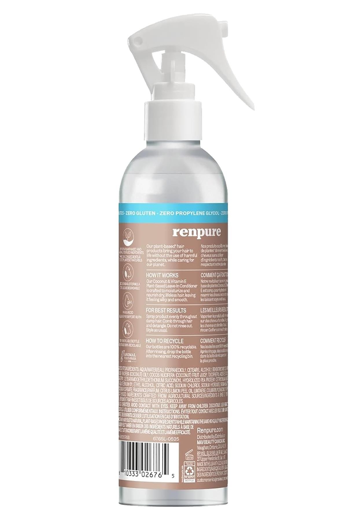 Renpure Hindistan Cevizi ve Vitamin E Besleyici Durulanmayan Sprey Saç Kremi 236ML