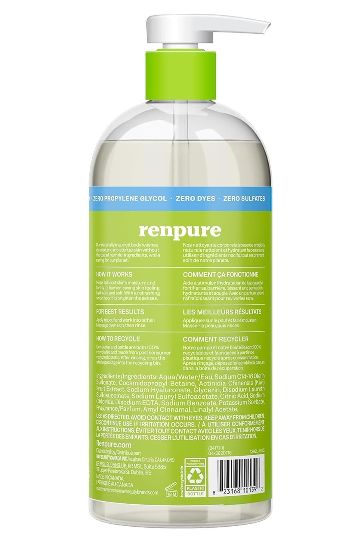 Renpure Kivi ve Hyaluronik Asit Nemlendirici Duş Jeli 710ML