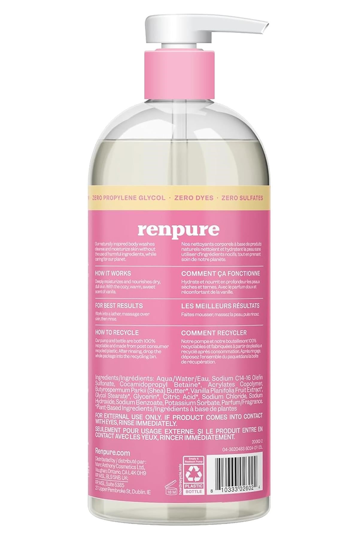 Renpure Shea Yağı ve Vanilya Nemlendirici Duş Jeli 710ML