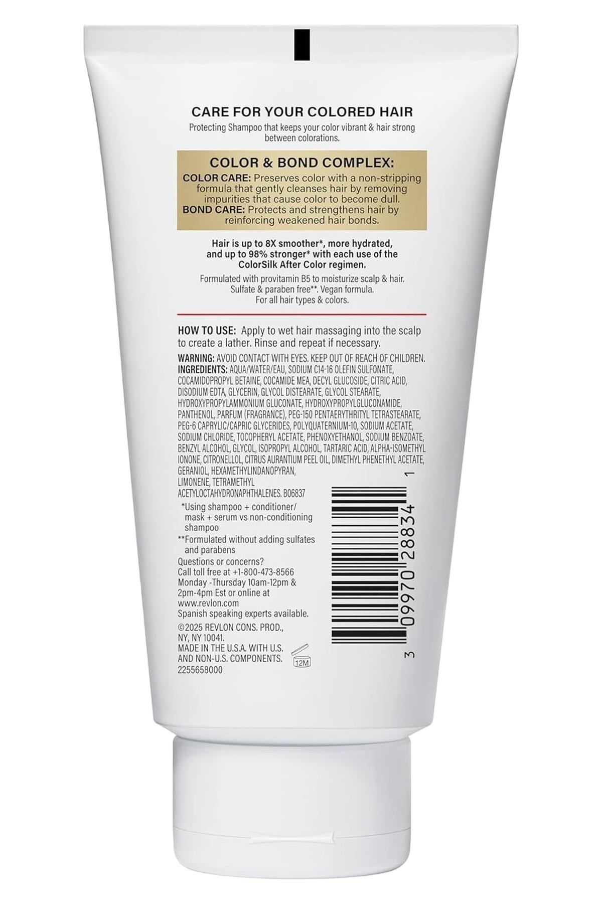 Revlon ColorSilk Boyalı Saçlar İçin Renk Koruyucu Şampuan 210ML