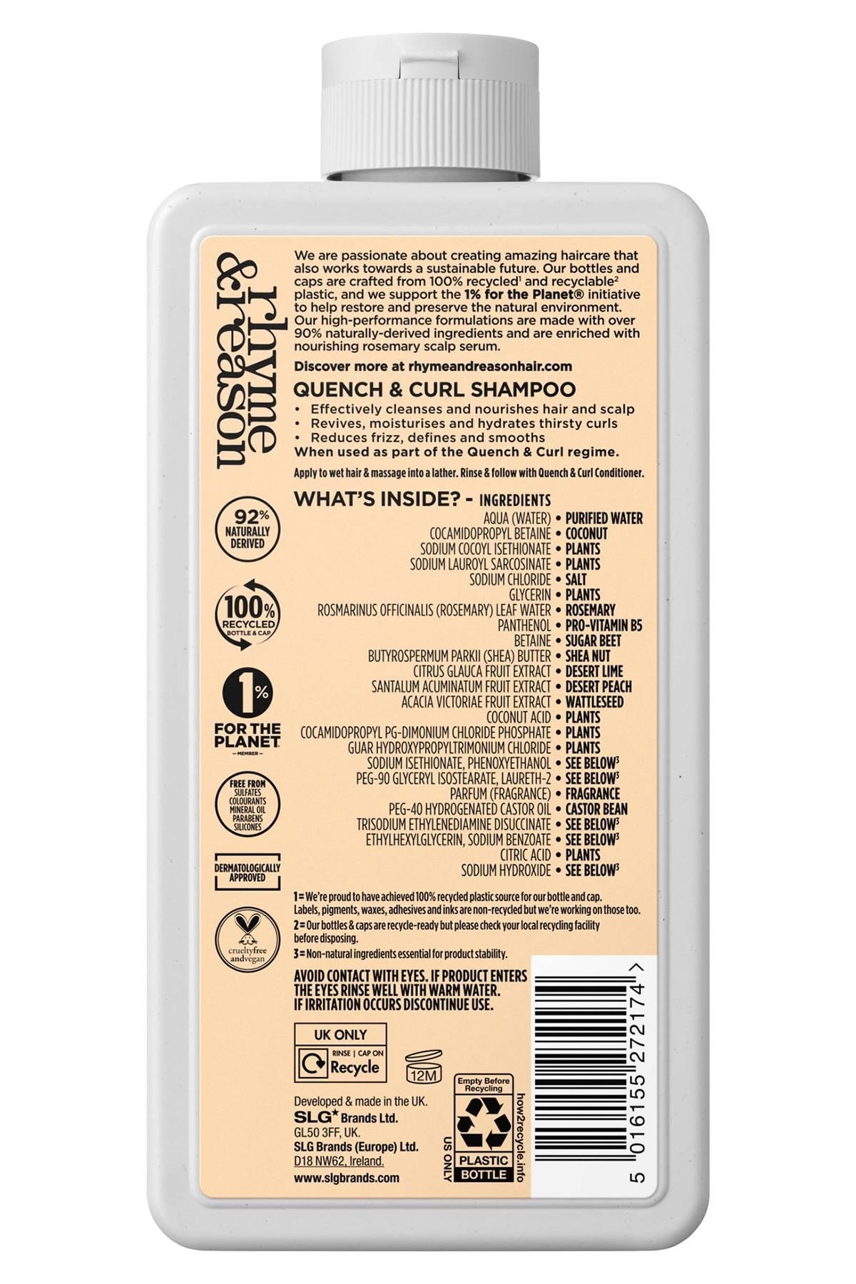 Rhyme & Reason Quench & Curl Bukle Belirginleştirici Şampuan 355ML