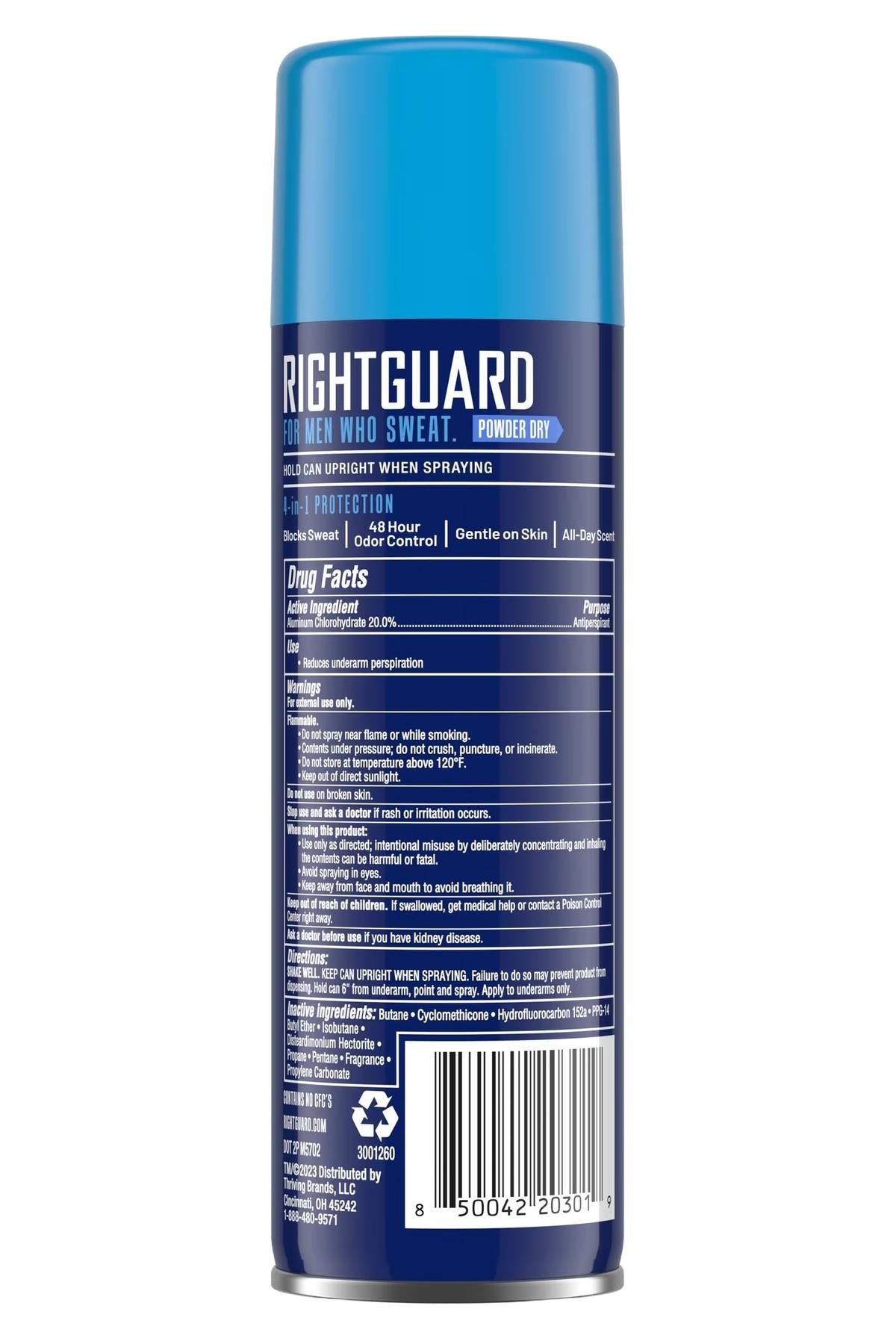 Right Guard Sport Edition Powder Dry Antiperspirant Sprey Deodorant 170GR