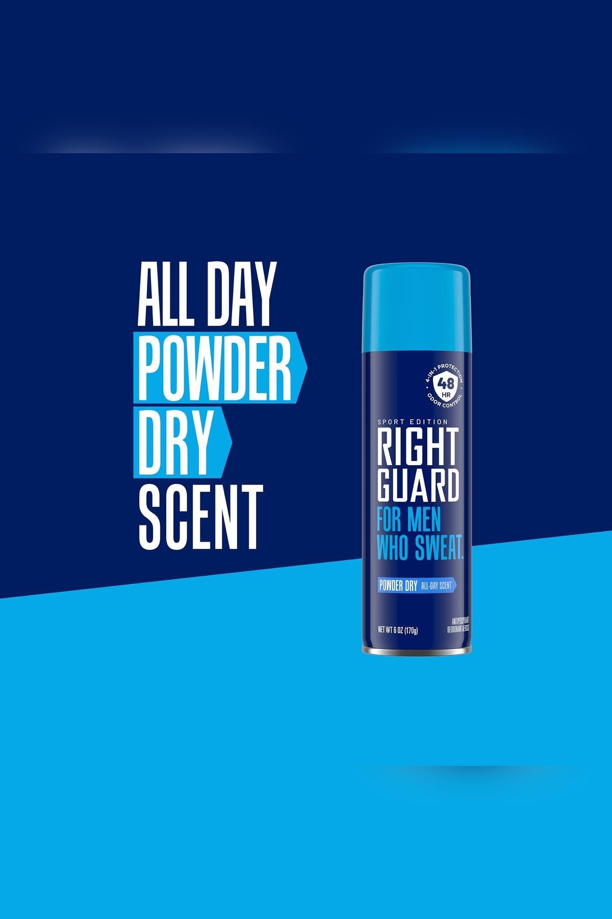 Right Guard Sport Edition Powder Dry Antiperspirant Sprey Deodorant 170GR
