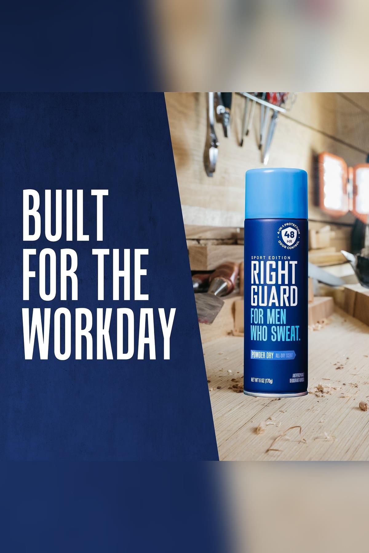 Right Guard Sport Edition Powder Dry Antiperspirant Sprey Deodorant 170GR