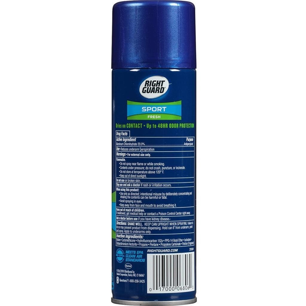 Right Guard Sport Fresh Antiperspirant Deodorant Sprey 170GR