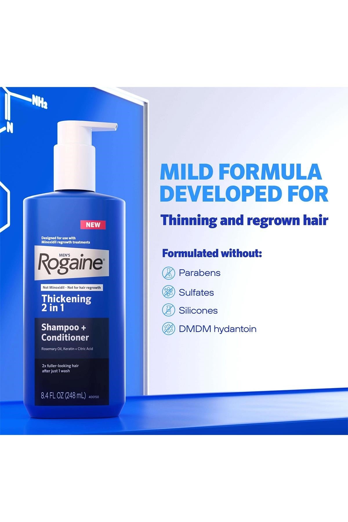 Rogaine Men 2'si 1 Arada Saç Kalınlaştırıcı Şampuan ve Saç Kremi 248ML