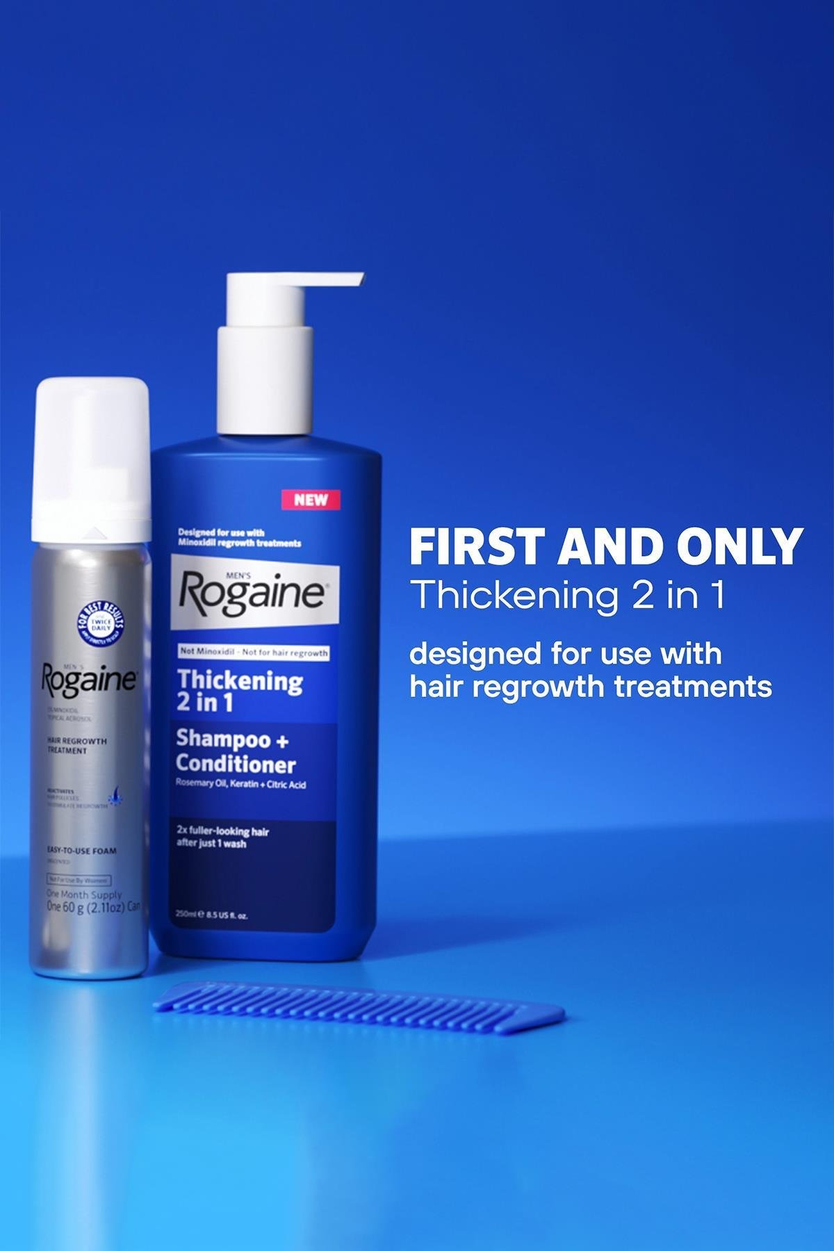 Rogaine Men 2'si 1 Arada Saç Kalınlaştırıcı Şampuan ve Saç Kremi 248ML