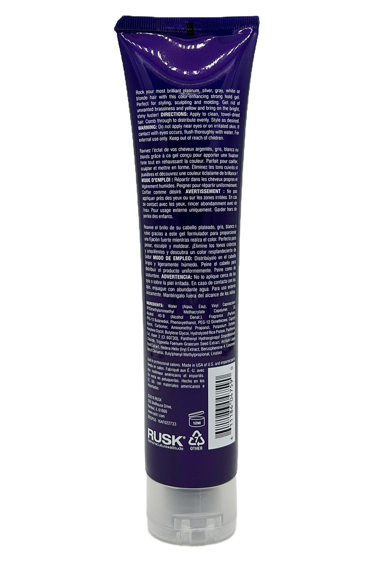 Rusk Deepshine PlatinumX Renk Canlandırıcı Güçlü Tutuş Saç Jölesi 168GR