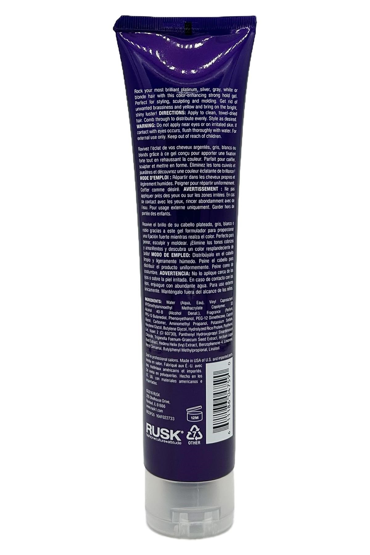 Rusk Deepshine PlatinumX Renk Canlandırıcı Güçlü Tutuş Saç Jölesi 168GR