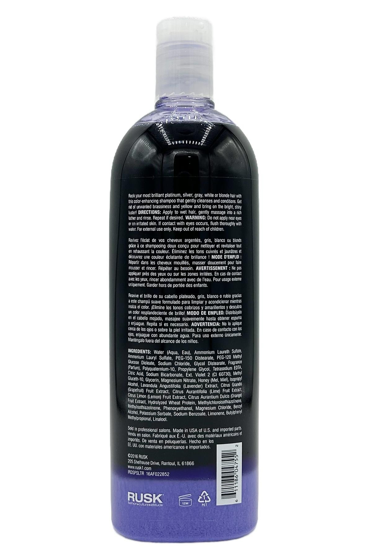 Rusk Deepshine PlatinumX Renk Canlandırıcı Mor Şampuan 355ML