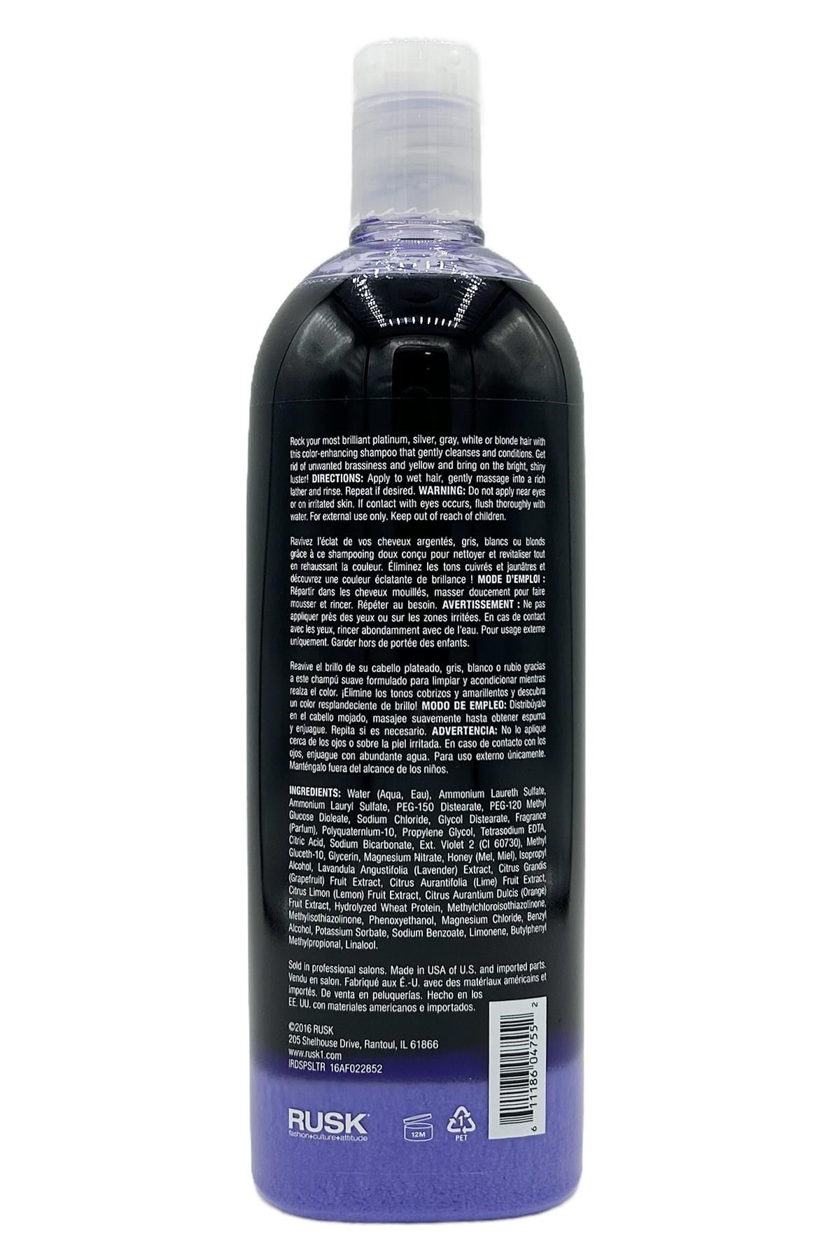Rusk Deepshine PlatinumX Renk Canlandırıcı Mor Şampuan 355ML