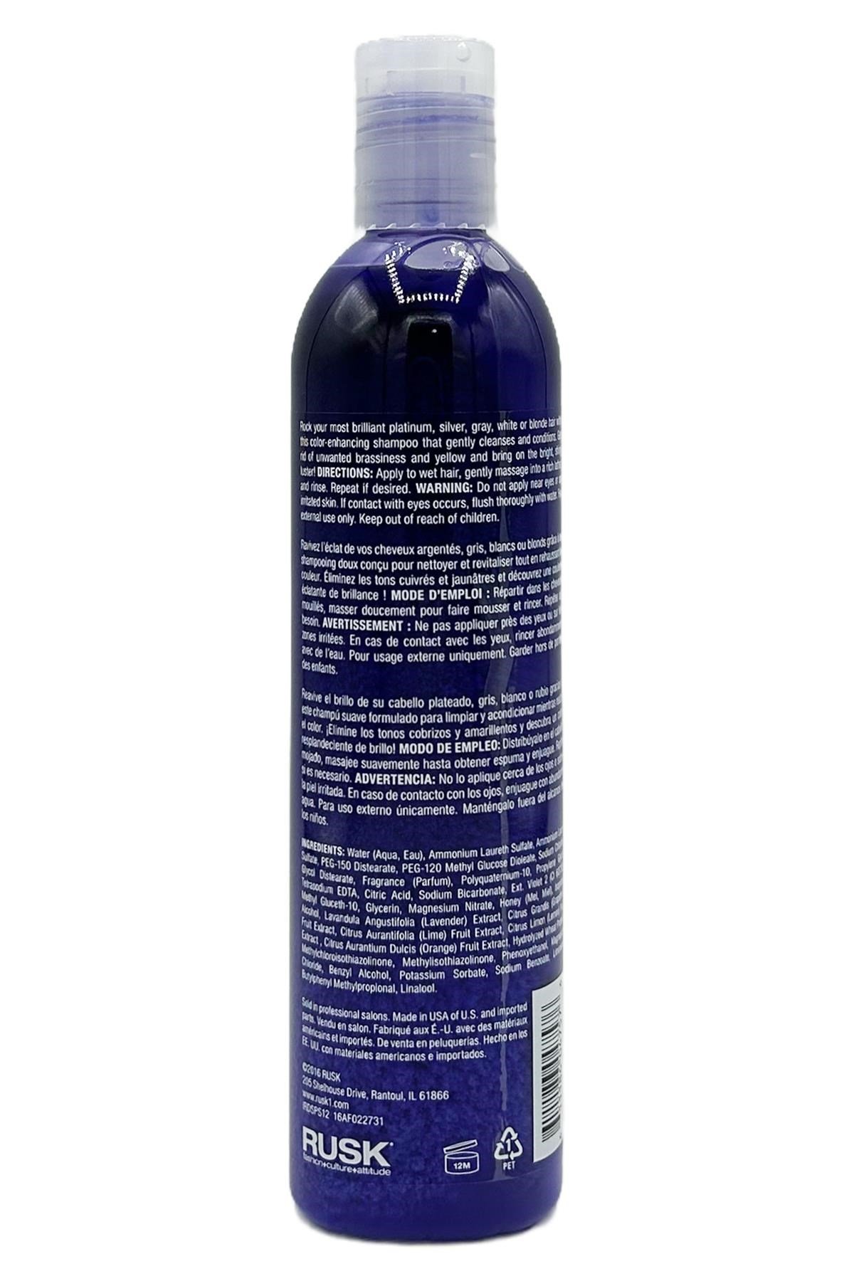 Rusk Deepshine PlatinumX Renk Canlandırıcı Mor Şampuan 355ML