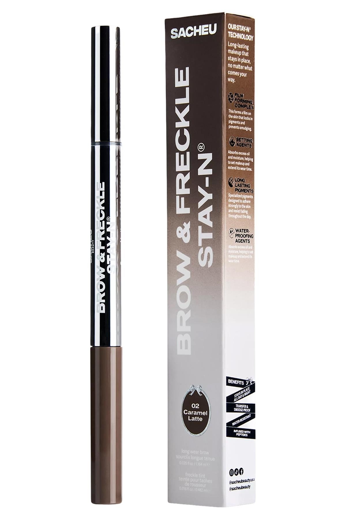 Sacheu Brow & Freckle Stay-n Kaş ve Çil Belirginleştirici 02 Caramel Latte 0.48ML