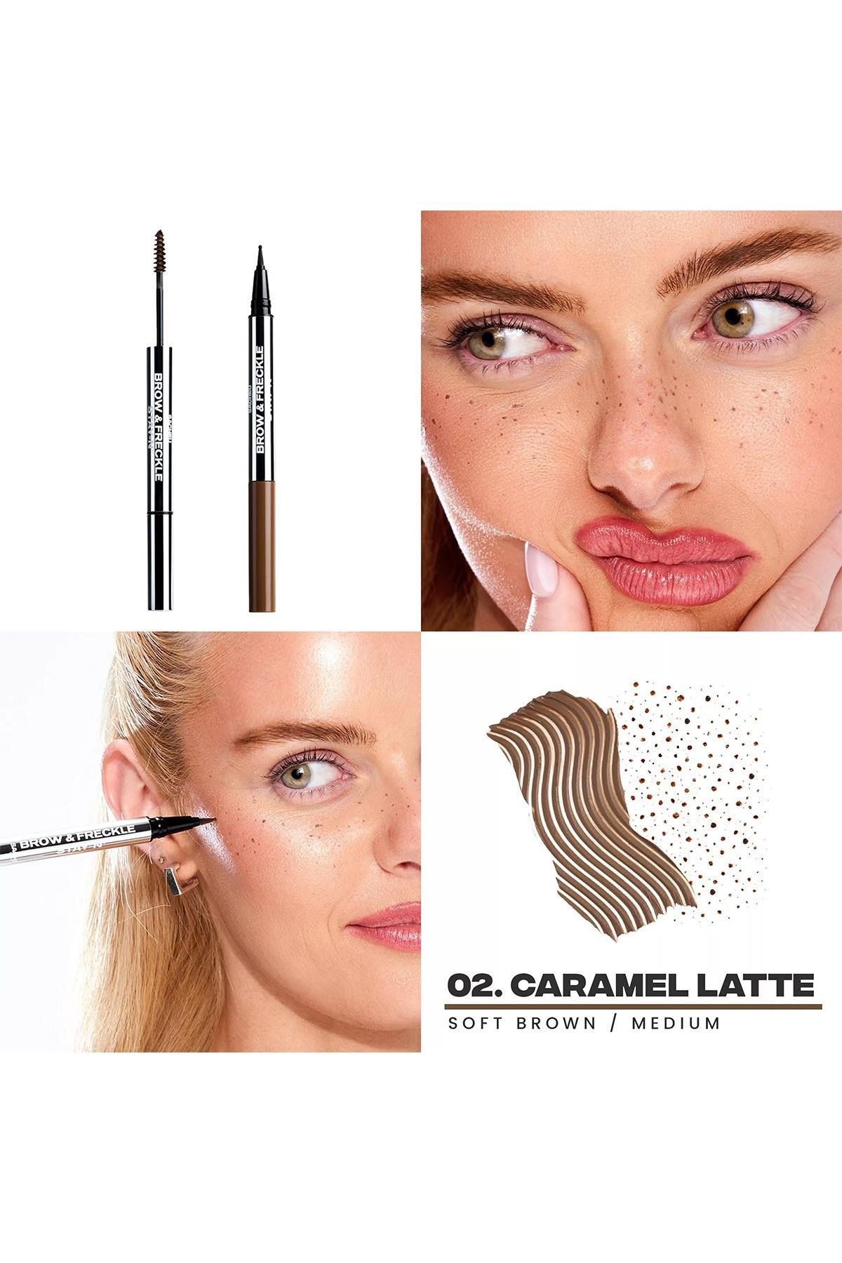 Sacheu Brow & Freckle Stay-n Kaş ve Çil Belirginleştirici 02 Caramel Latte 0.48ML