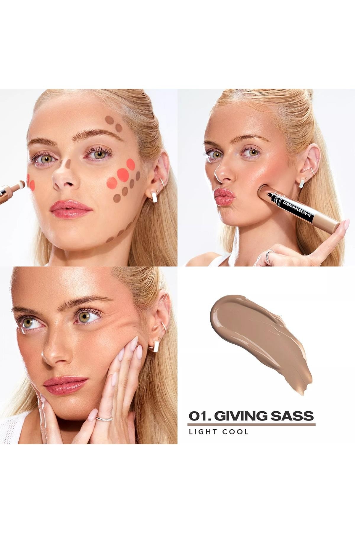 Sacheu Contour Stay-n Uzun Süre Kalıcı Likit Kontür 01 Giving Sass 9.57ML